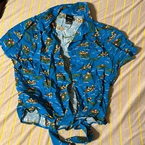 Disney Cropped Tie Shirt